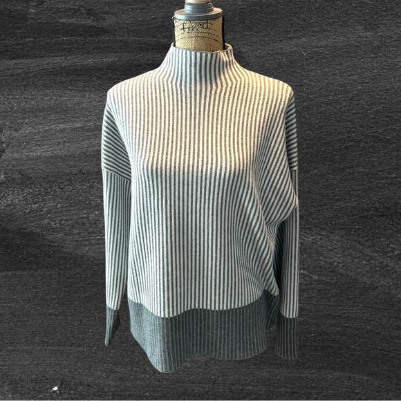 Rachel Zoe Striped Mock Neck Sweater #002 - Picture 5 of 13
